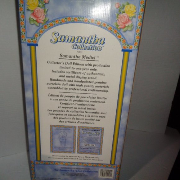 Fine Porcelain Doll, The Samantha Collection 18" Tall With Stand In Box 1998 - Picture 6 of 7